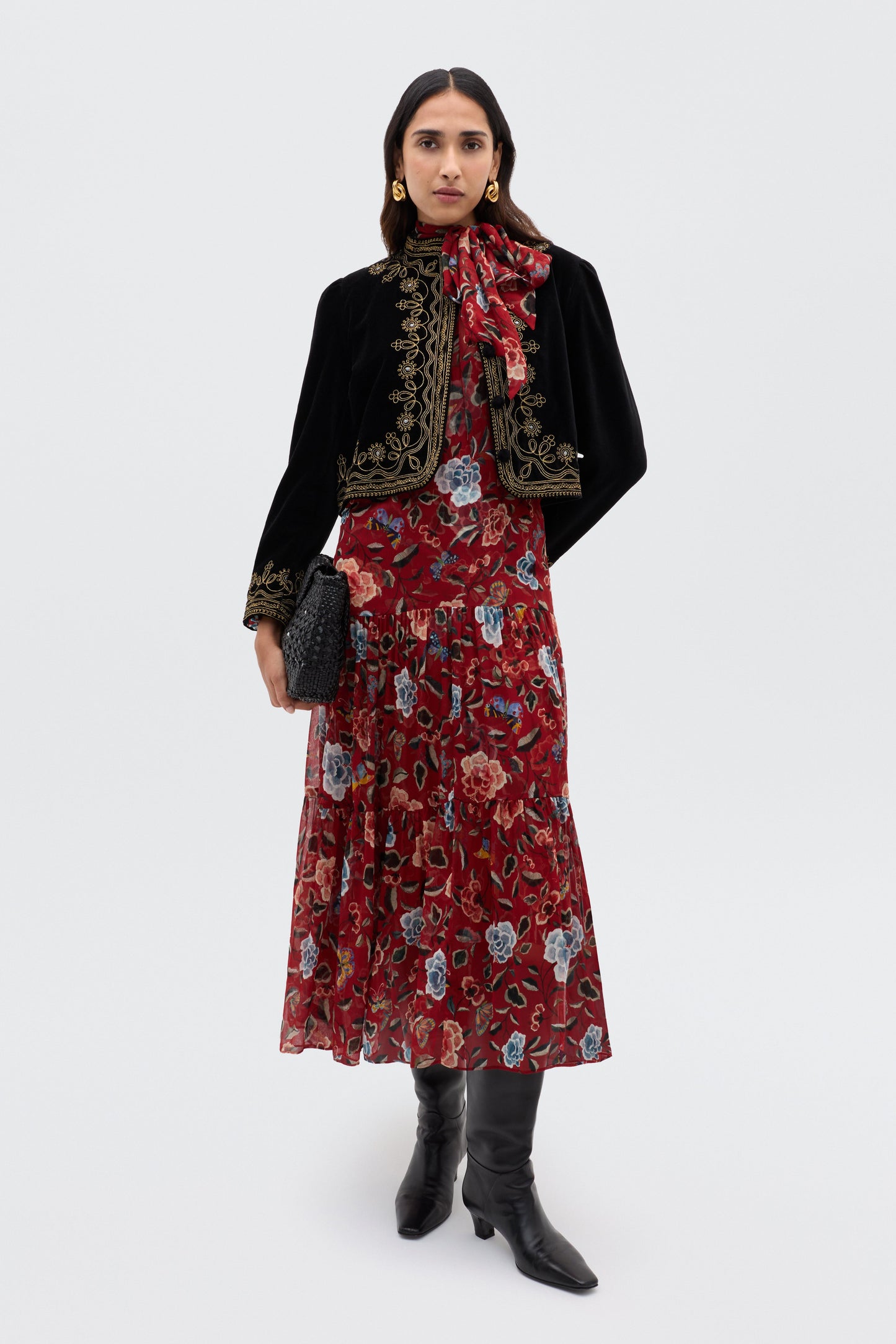 Adalind - Butterfly Floral Burgundy
