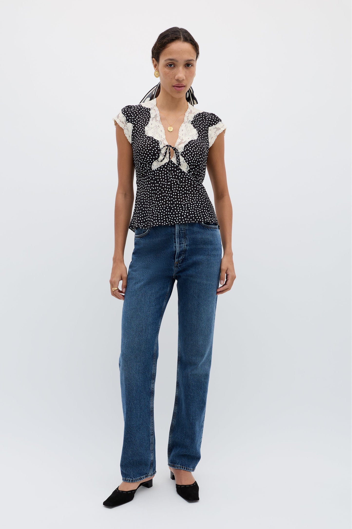 Elaine - Mini Polka Dot Black