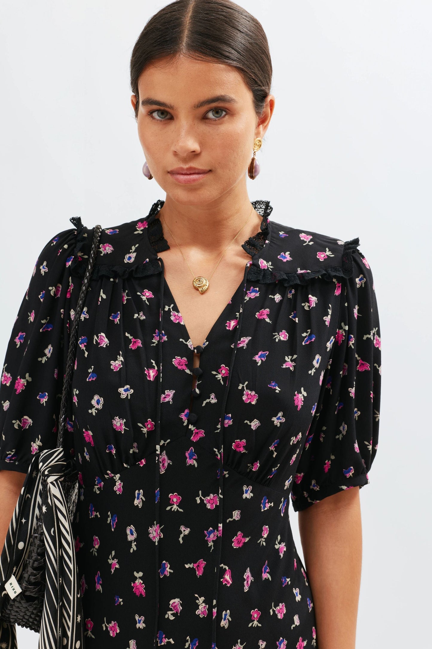 Gwen - French Ditsy Black