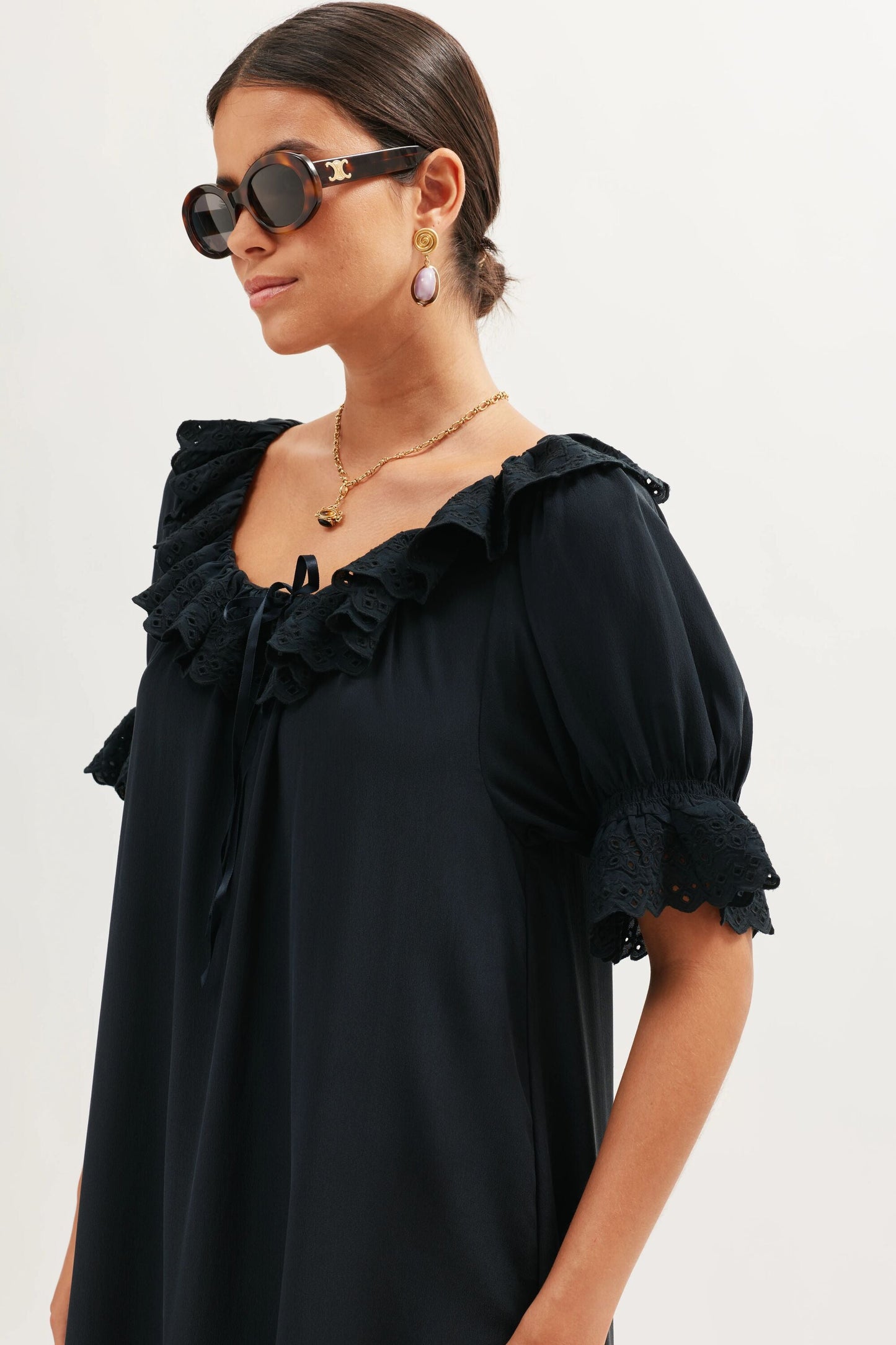 Aprilia - Gracie Embroidery Black