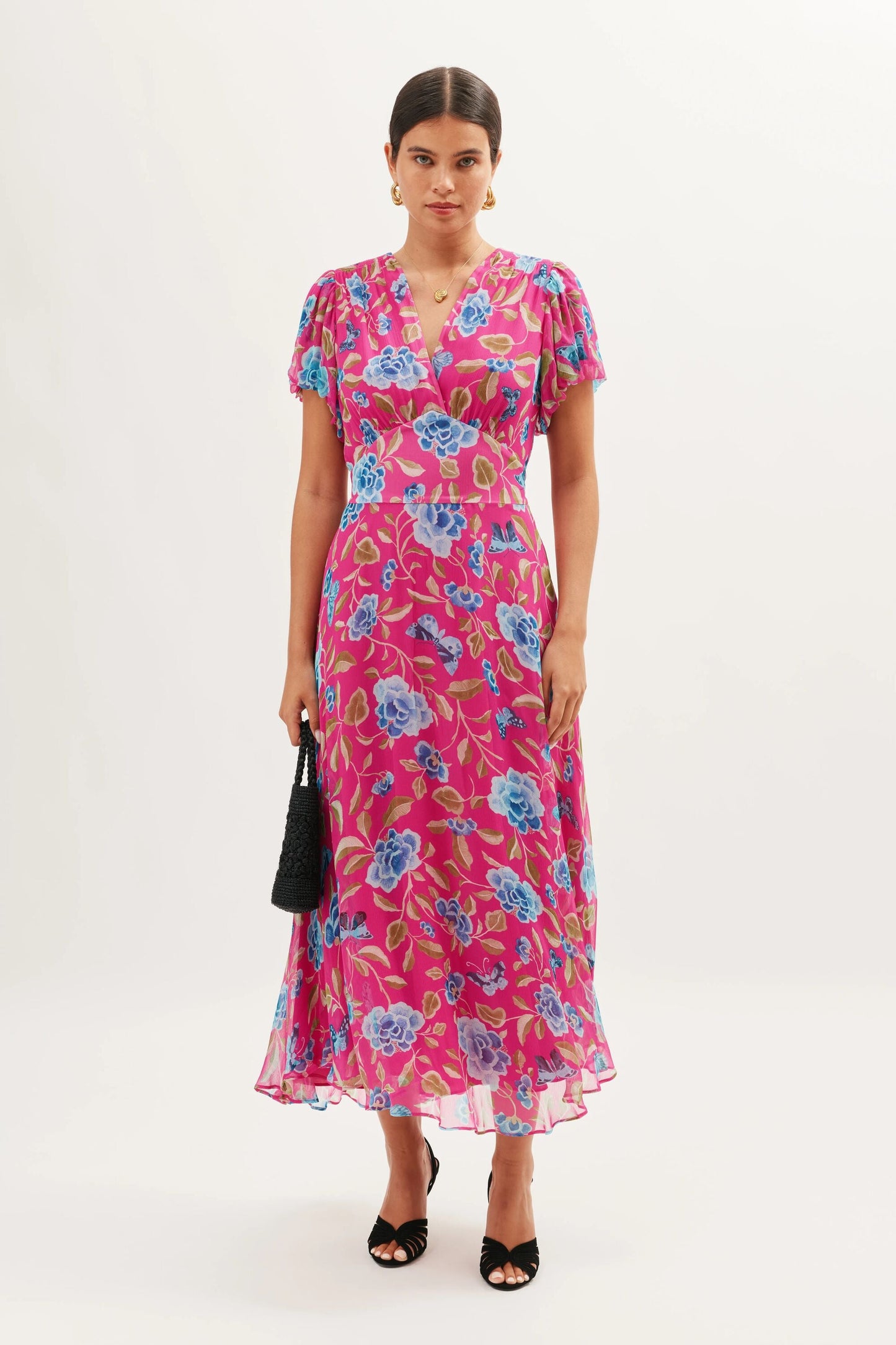 Corrine - Butterfly Floral Magenta