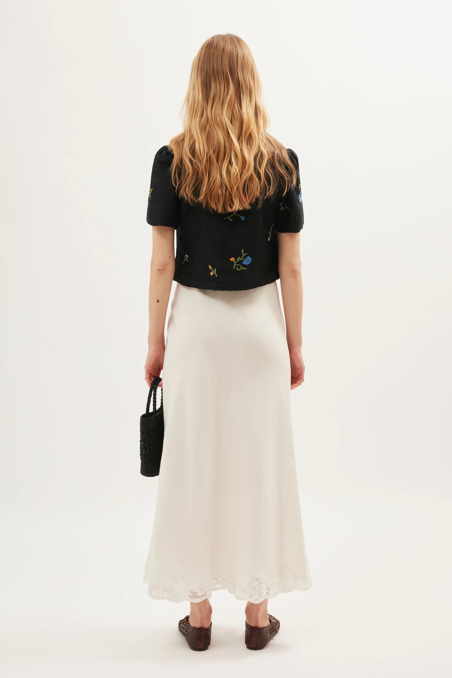 Immie - Spring Bud Embroidery Black