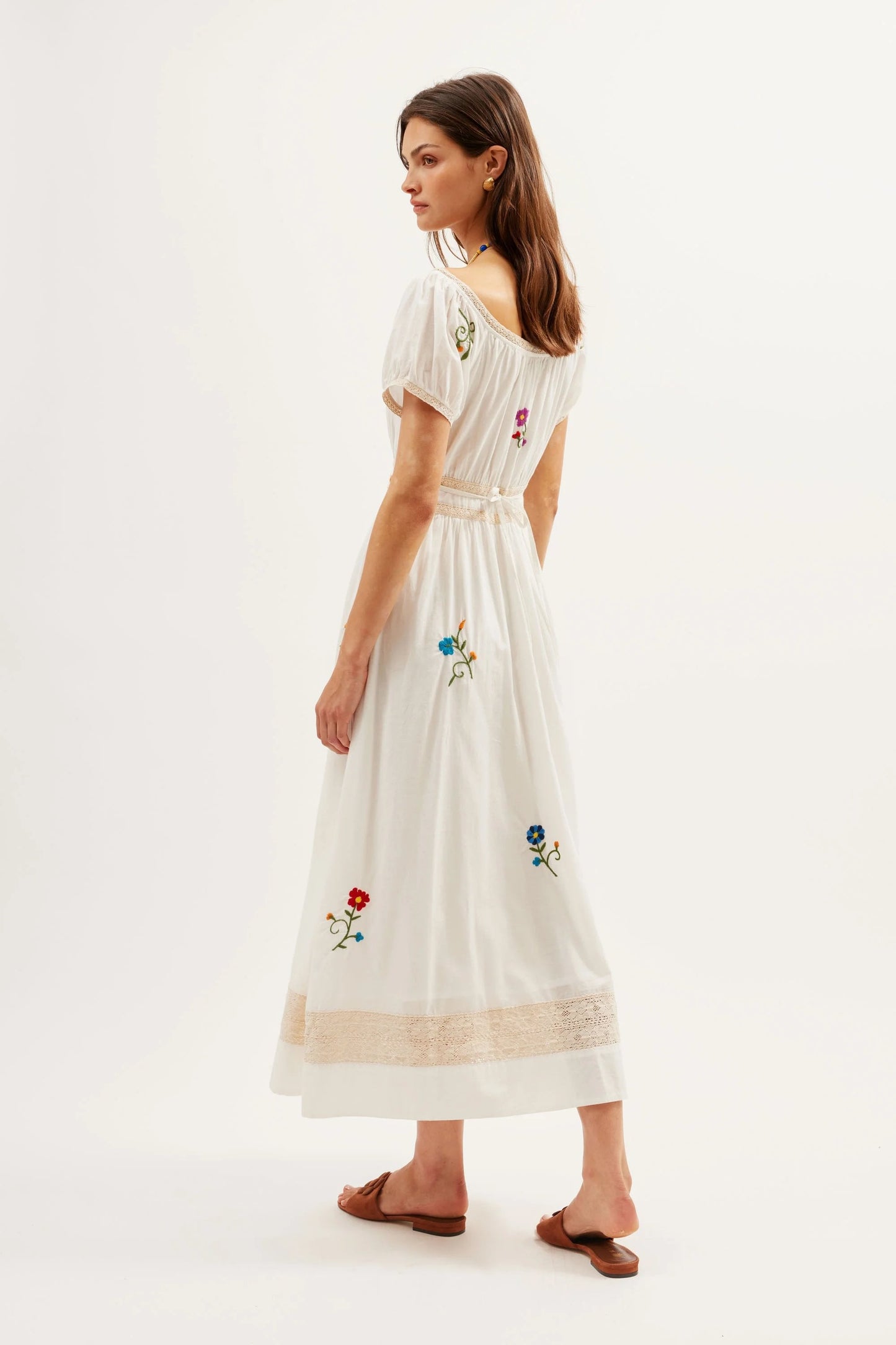 Alani - Ombre Floral Embroidery Ivory