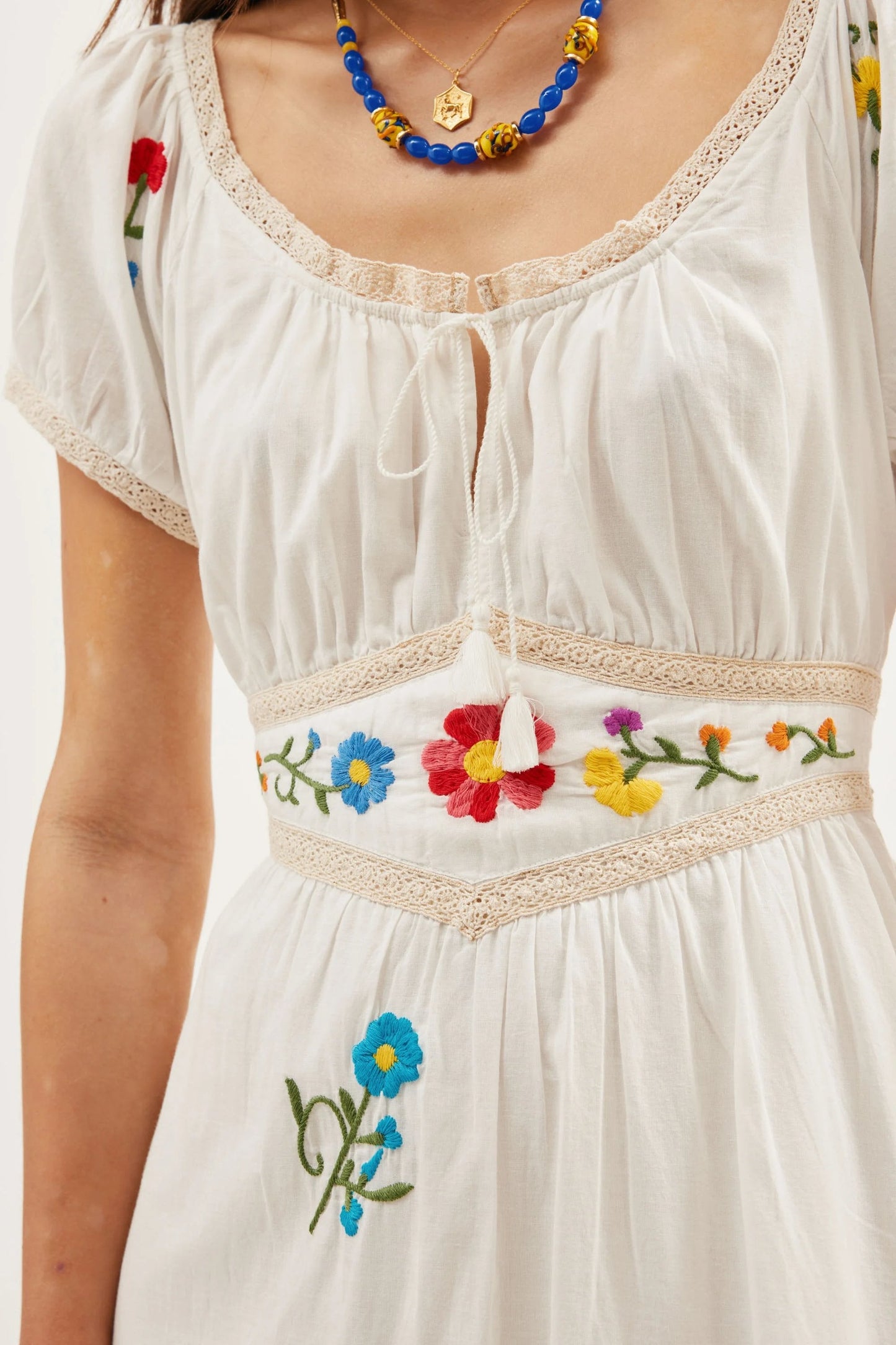 Alani - Ombre Floral Embroidery Ivory