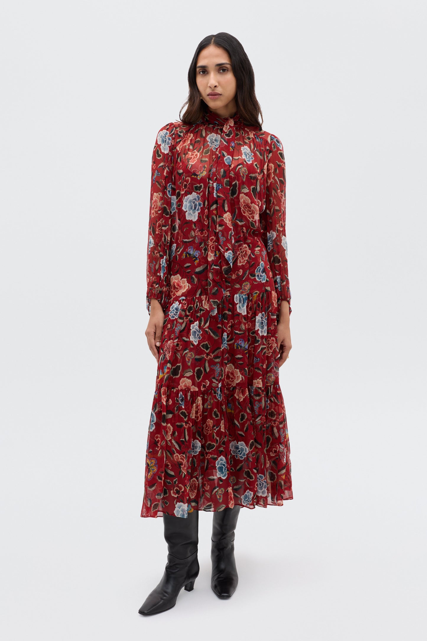 Adalind - Butterfly Floral Burgundy