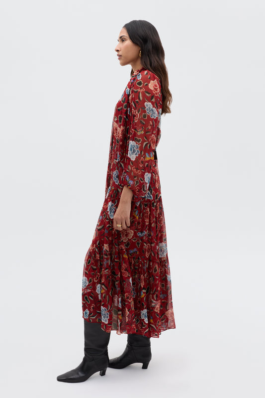 Adalind - Butterfly Floral Burgundy