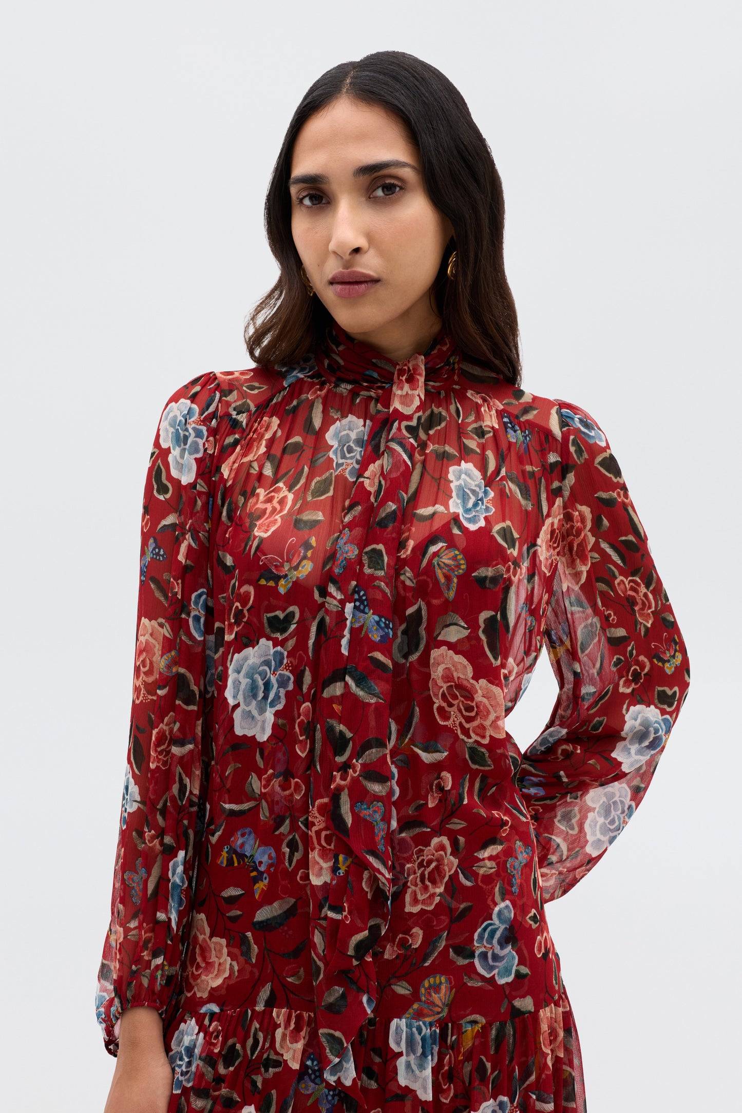 Adalind - Butterfly Floral Burgundy
