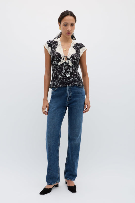 Elaine  -  Mini Polka Dot Black
