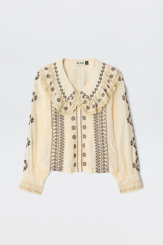 Percy  -  Mila Embroidery Brown