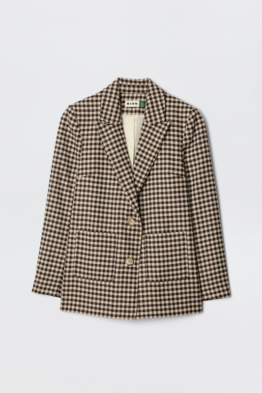 Xander  -  Italian Check Yarn Dyed Brown