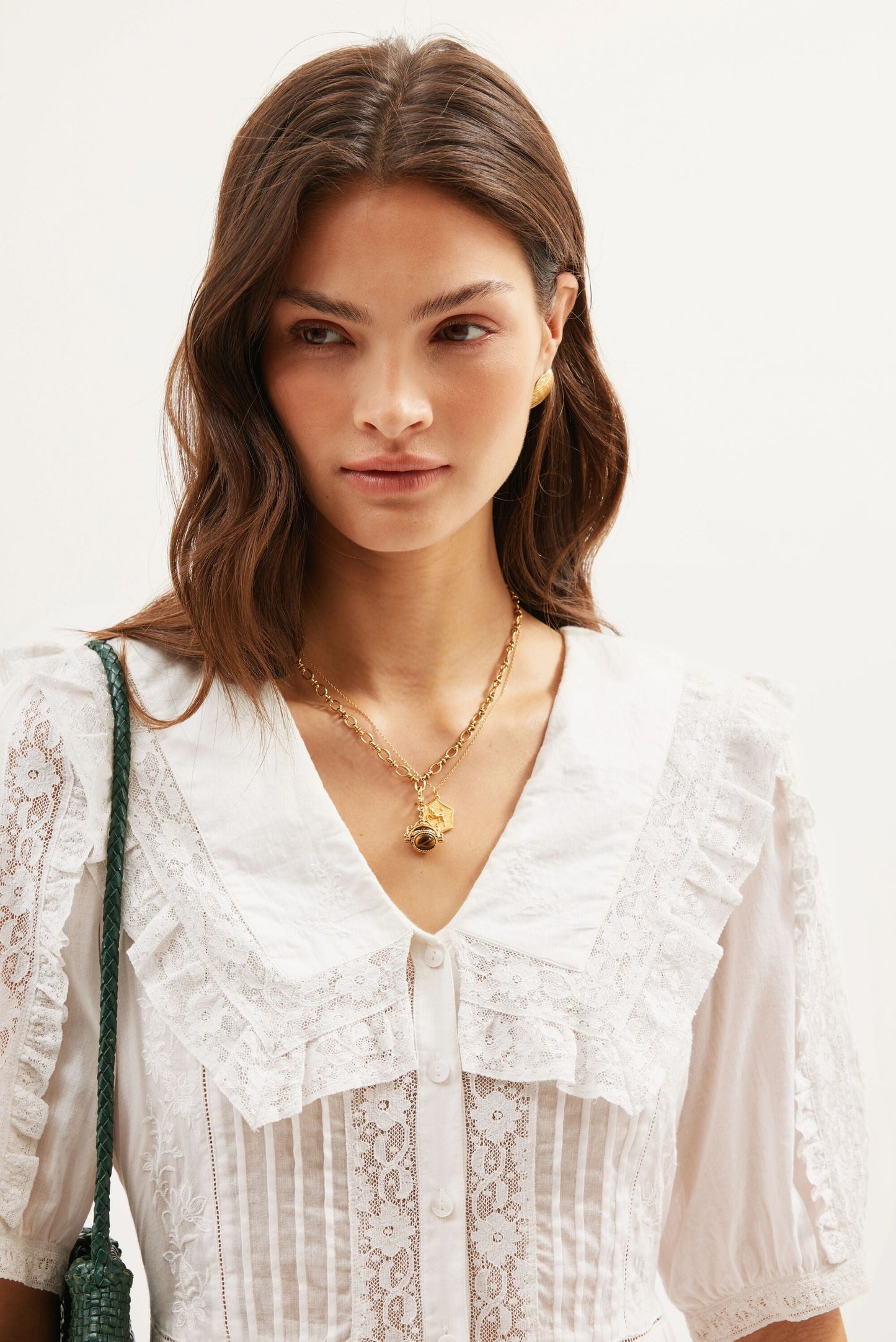 Dove  -  Pansy Embroidery White