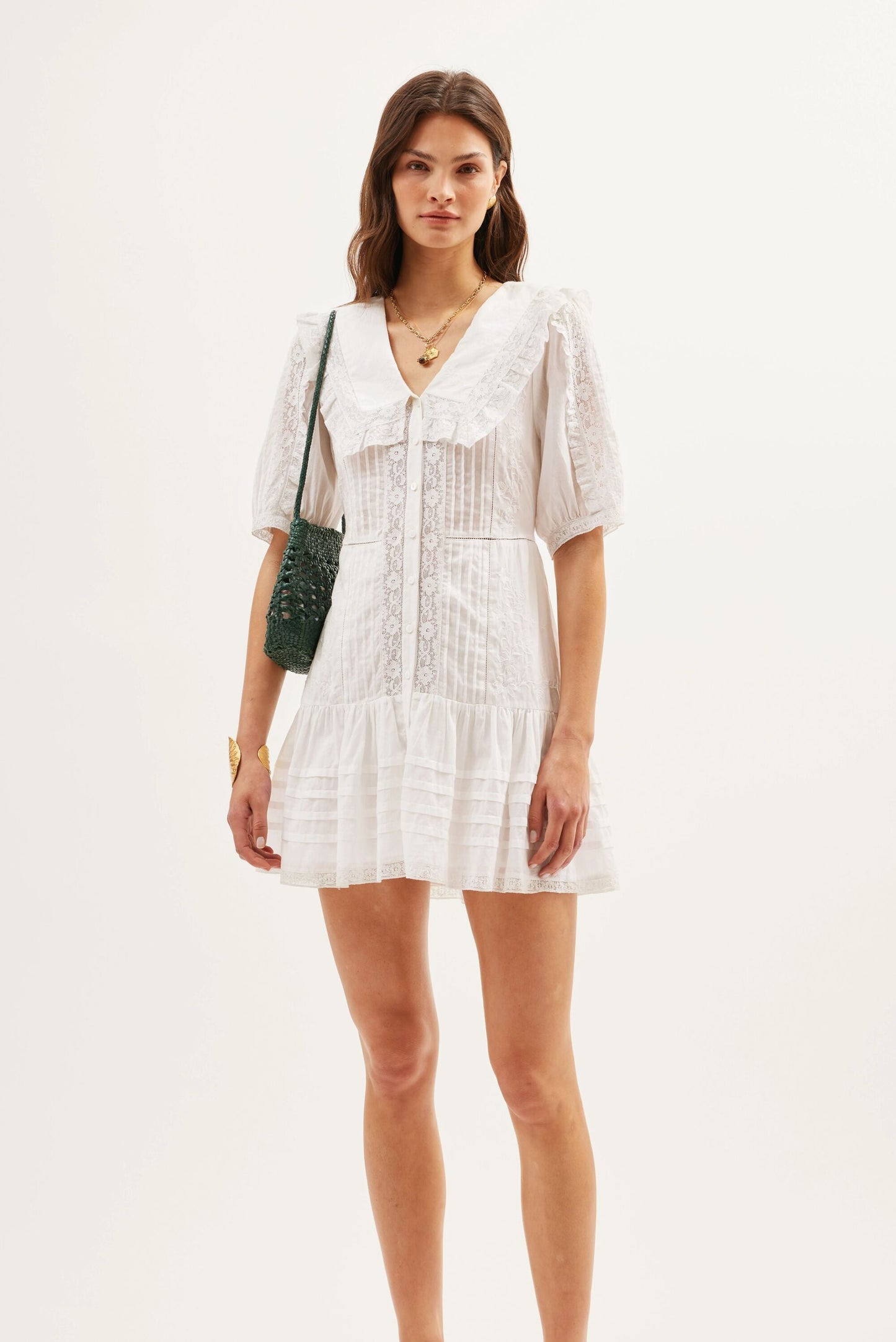 Dove  -  Pansy Embroidery White