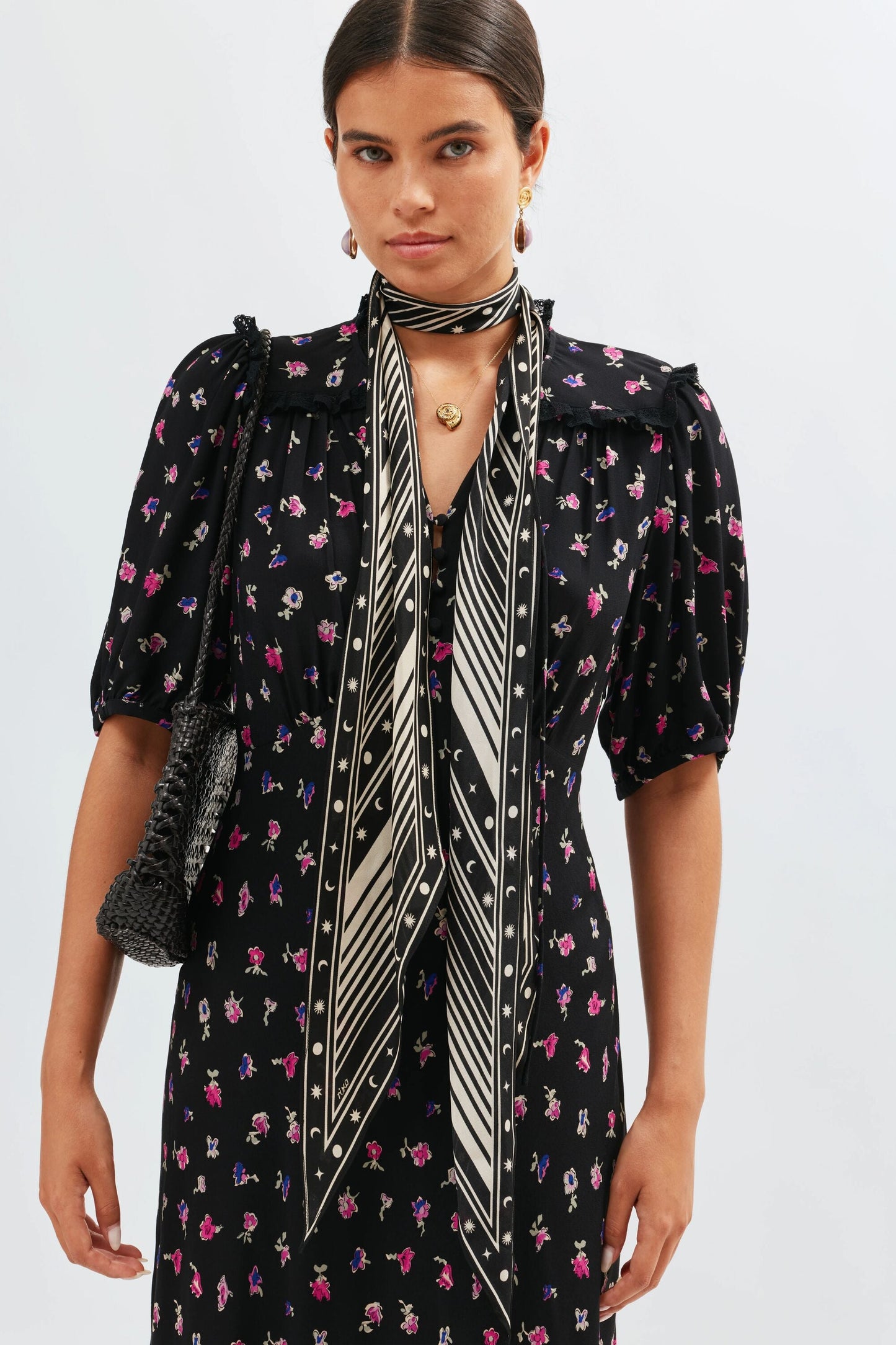 Gwen  -  French Ditsy Black