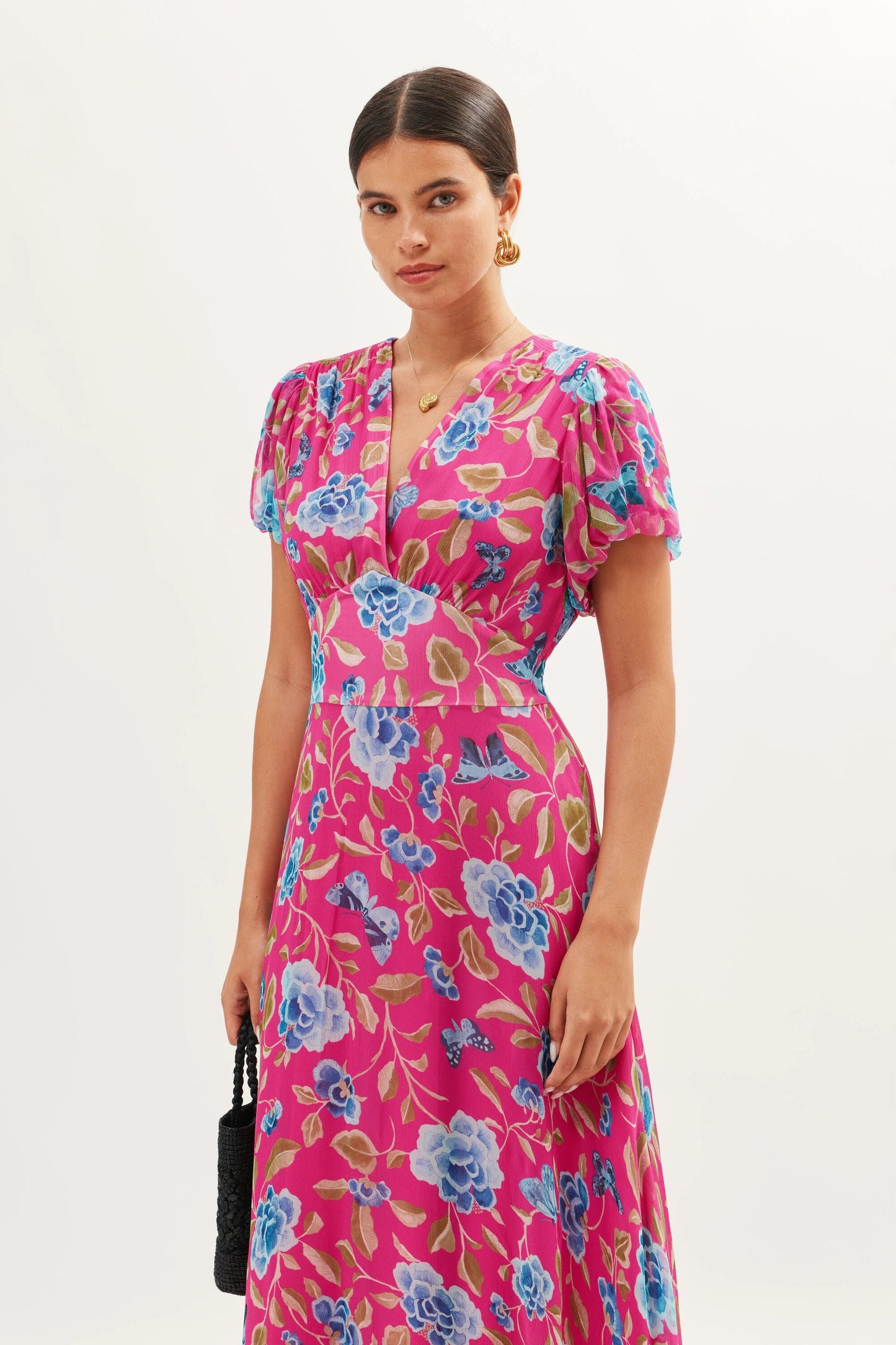 Corrine  -  Butterfly Floral Magenta