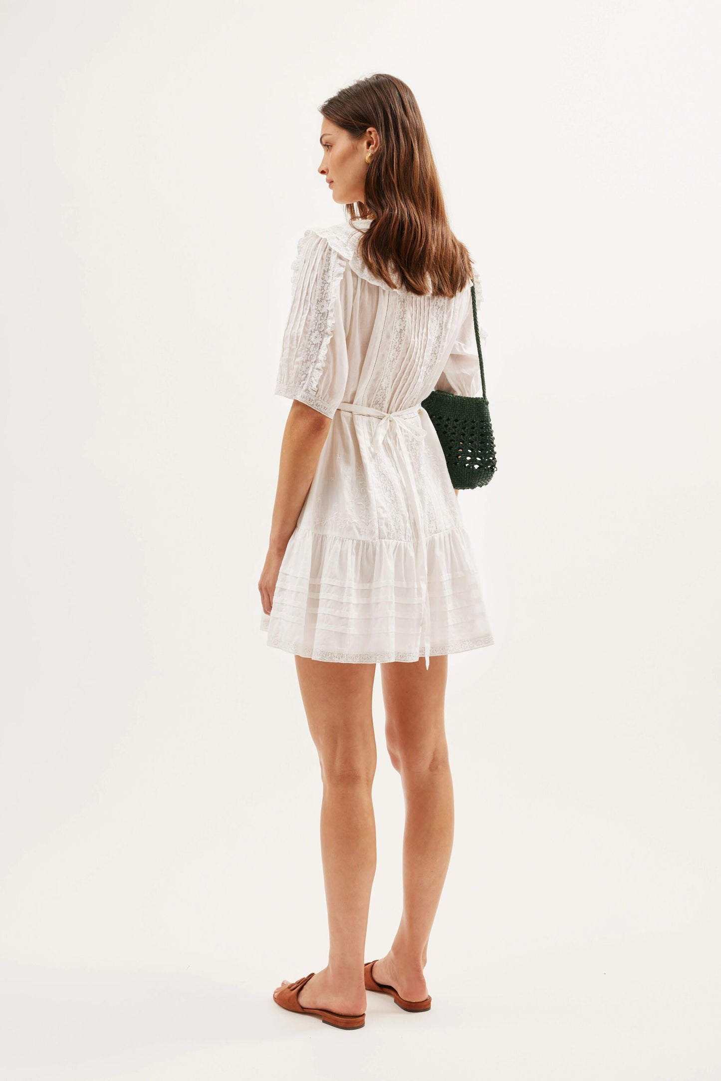Dove  -  Pansy Embroidery White
