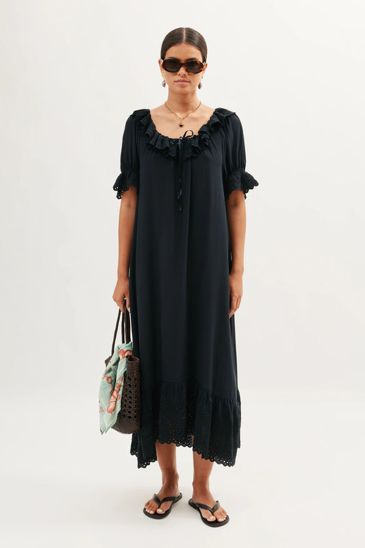 Aprilia  -  Gracie Embroidery Black