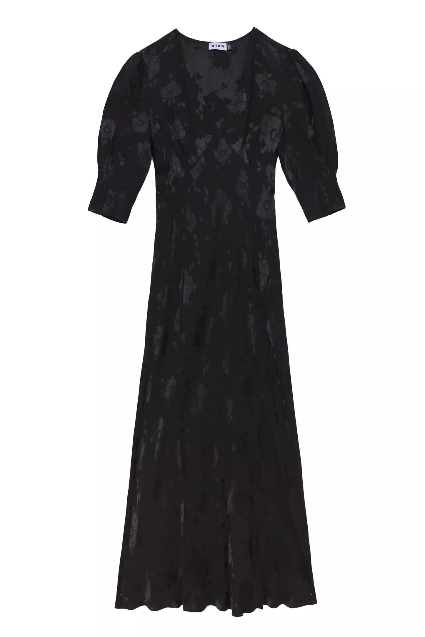 Zadie - Black Poppy Jacquard