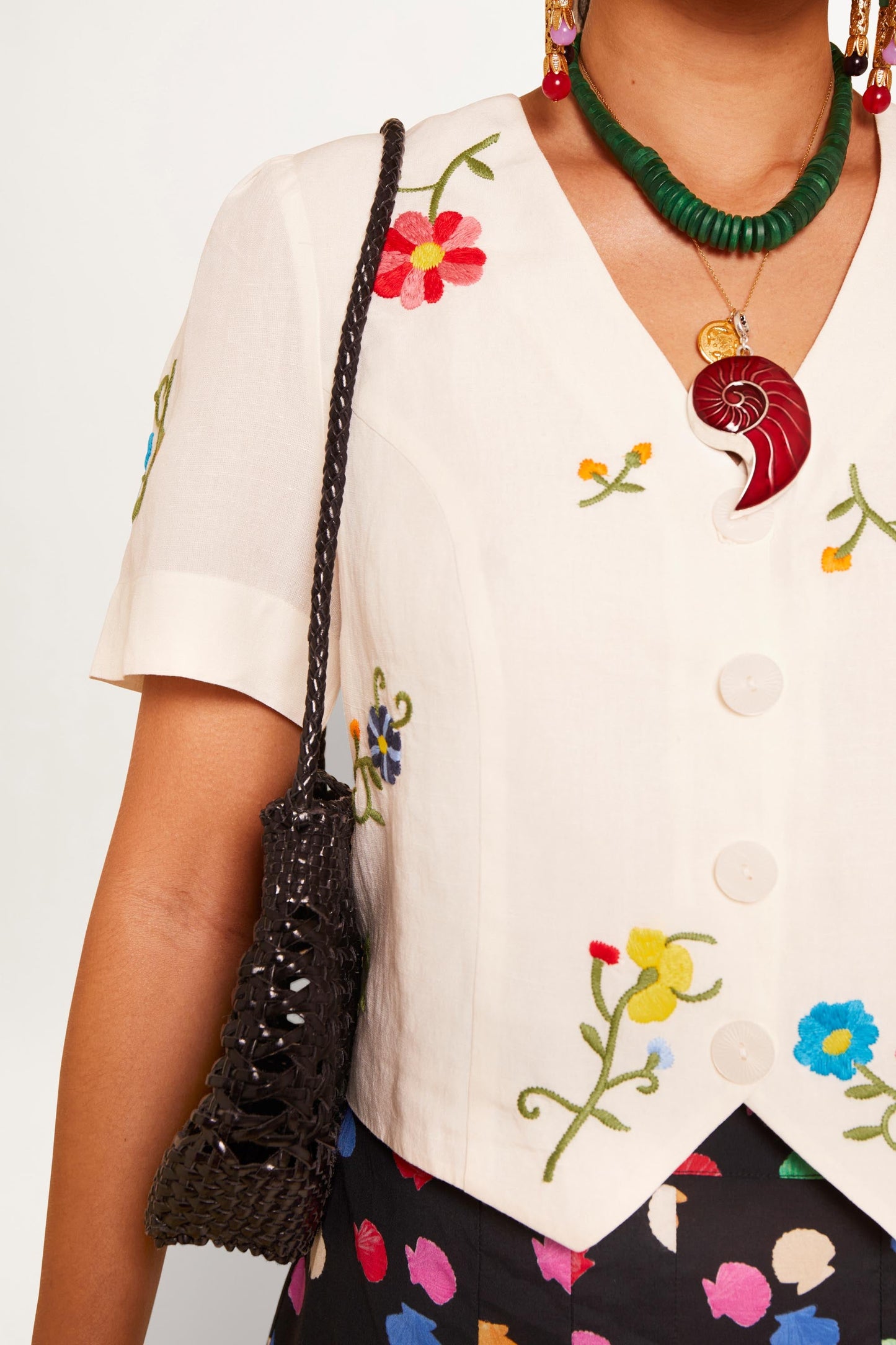 Immie - Ombre Floral Embroidery Cream