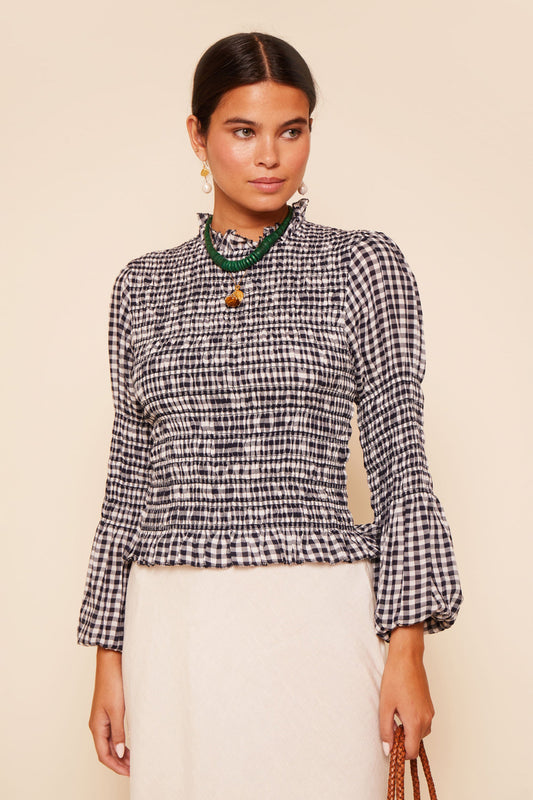 Gardenia - French Check Navy