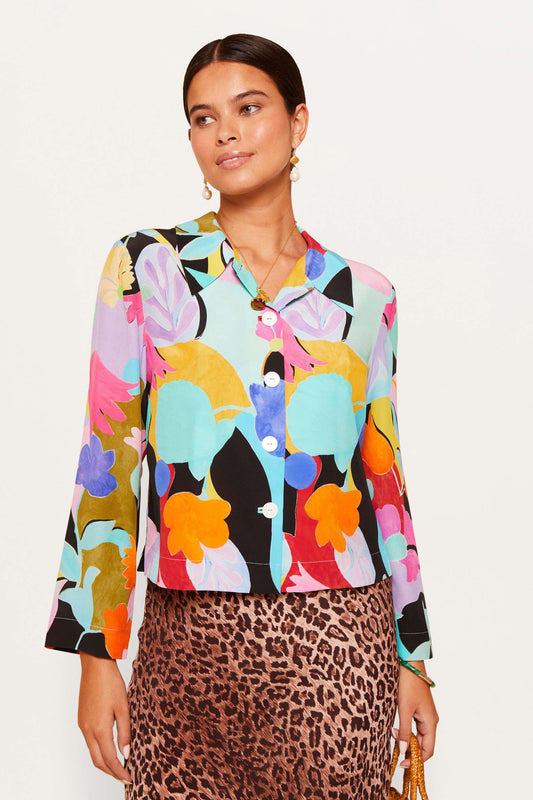Ginette - Abstract Tulip Black