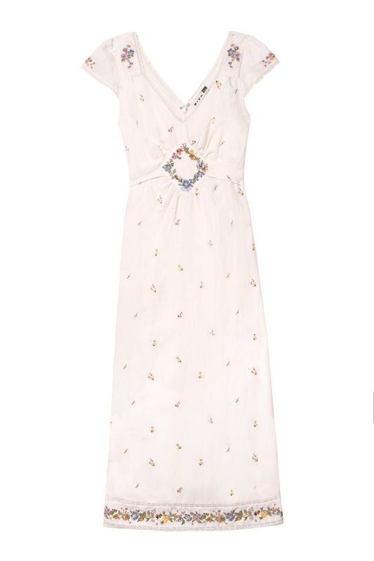 Carey  -  Meadow Embroidery Ivory