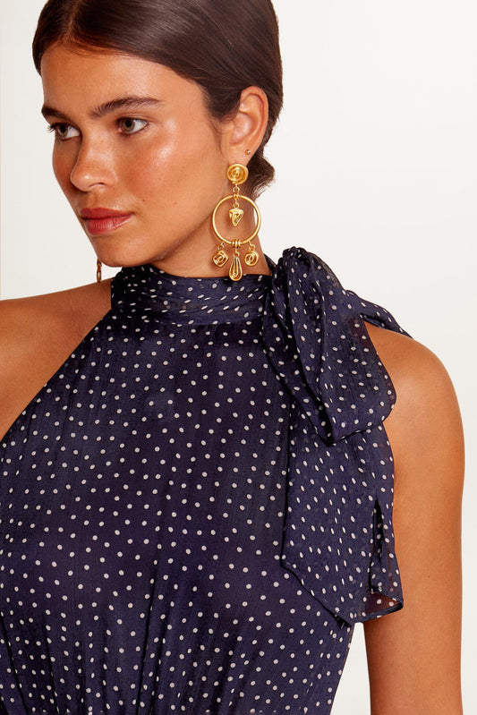 Abi - Mini Navy Polka Dot