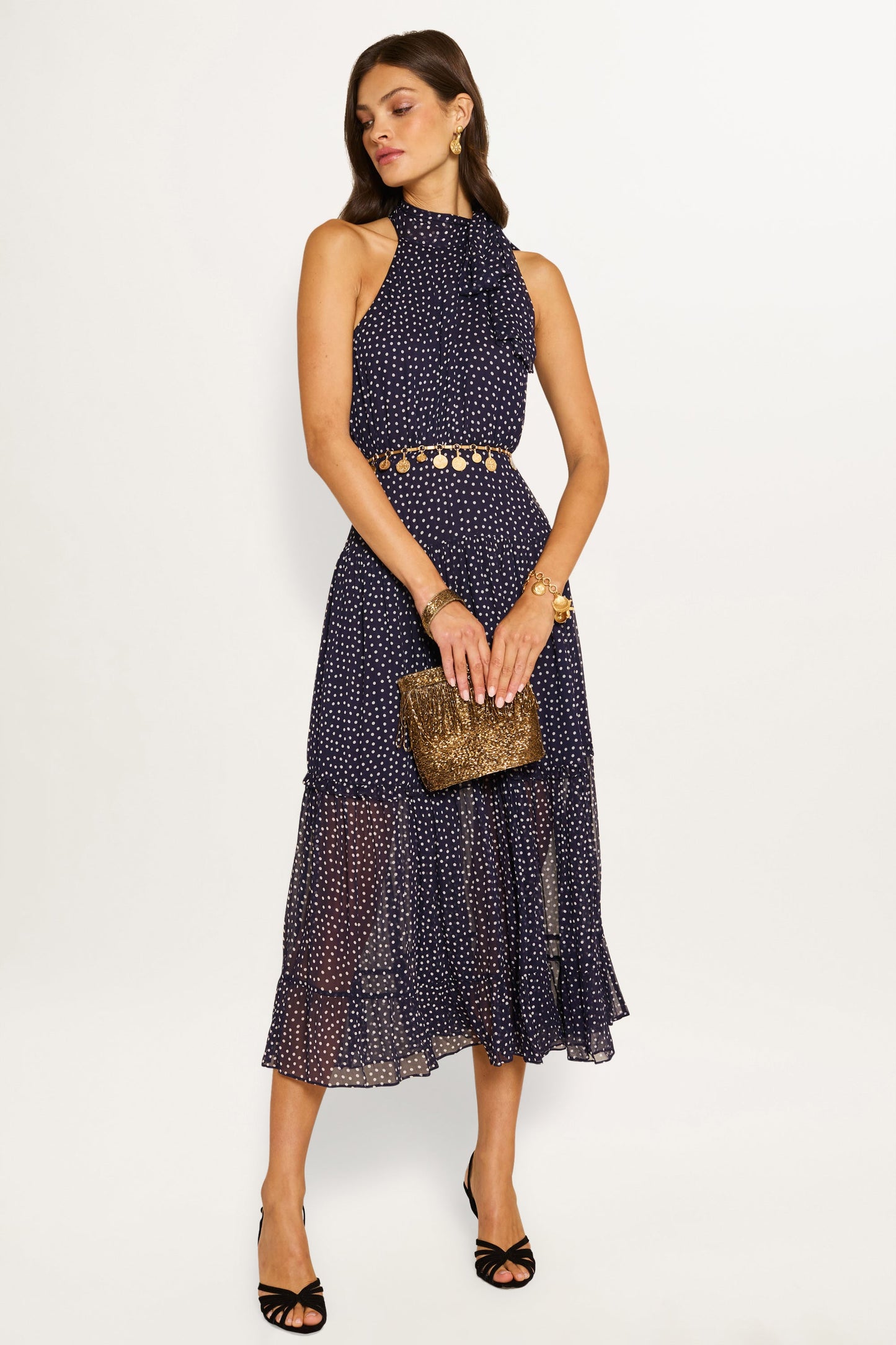 Abi - Mini Navy Polka Dot