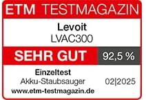 Levoit - Akku Staubsauger - Laufzeit für 75㎡ - Staubsauger Kabellos - 4-in-1 Vacuum Cleaner - 99,9 Prozent Filterleistung - Anti Tangle -Für Tierhaare/Teppiche/Hartböden/Auto - LVAC-200