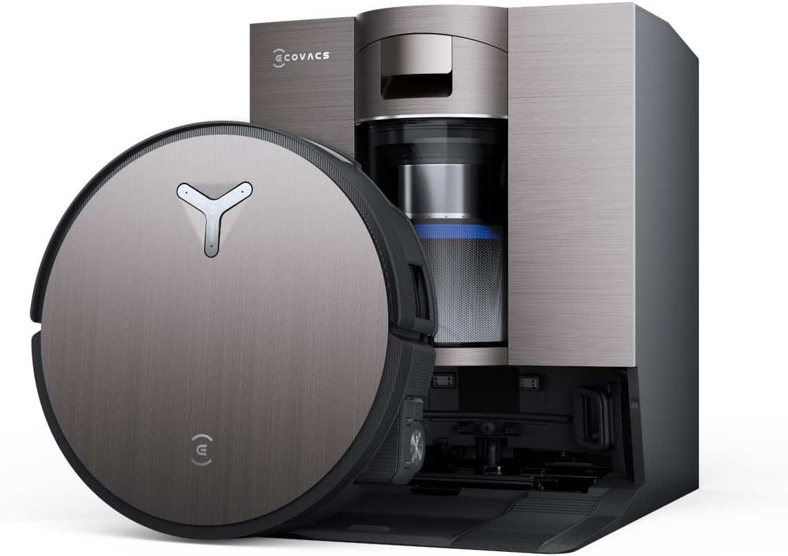 ECOVACS X11 OMNICYCLONE Saugroboter mit Wischfunktion, Blast + 19.500 Pa, ultraschnelles Akkuladen, OZMO Roller 2.0, Klettern max. 4 cm Höhe, Ausfahrender Wischmopp, PureCyclone 2.0 Auto-Entleerung