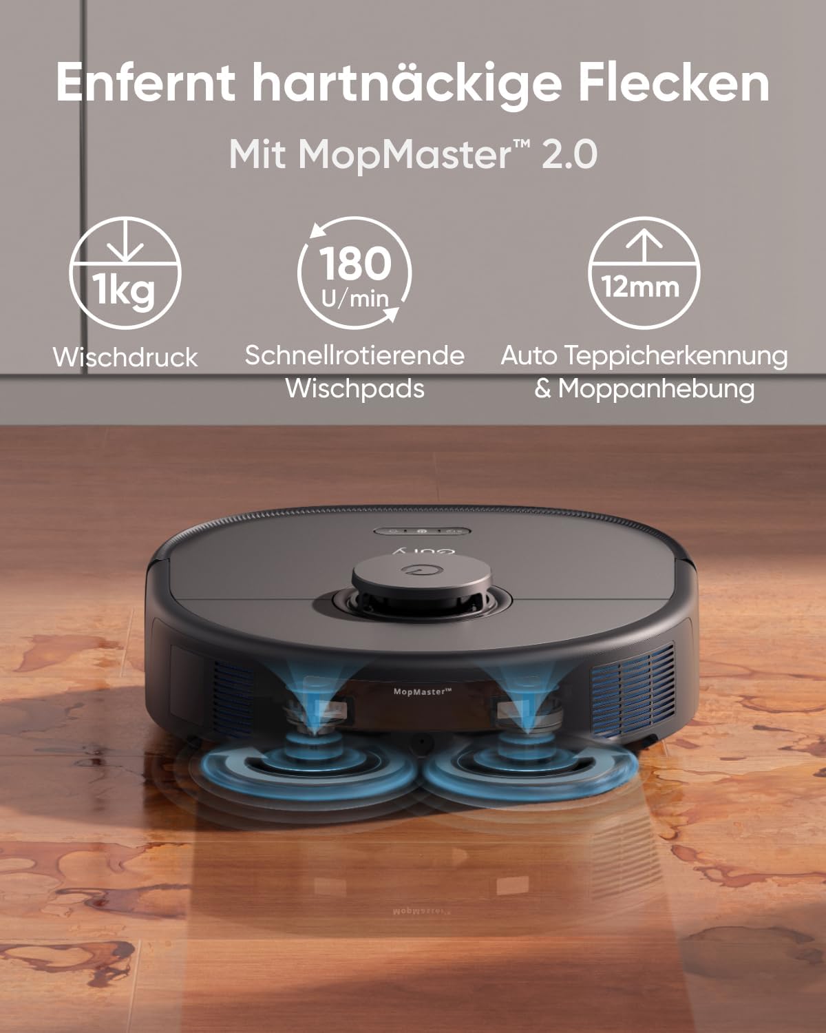 eufy Saugroboter Omni C20 mit All-in-One-Station,Auto-Entleerung, Auto-Wasch- und Trocknungsfunktion, 7.000Pa, 8,5cm Design, Staubsauger Roboter mit Wischfunktion,Kindersicherung