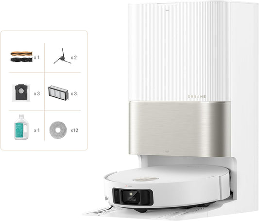 dreame X50 Ultra Complete Saugroboter mit Wischfunktion,20.000Pa Saugkraft,6 cm Hindernisfreiheit, mit Wischfunktion&Hebarem Wischmopp,KI-Hindernisvermeidung und 360° Navigation