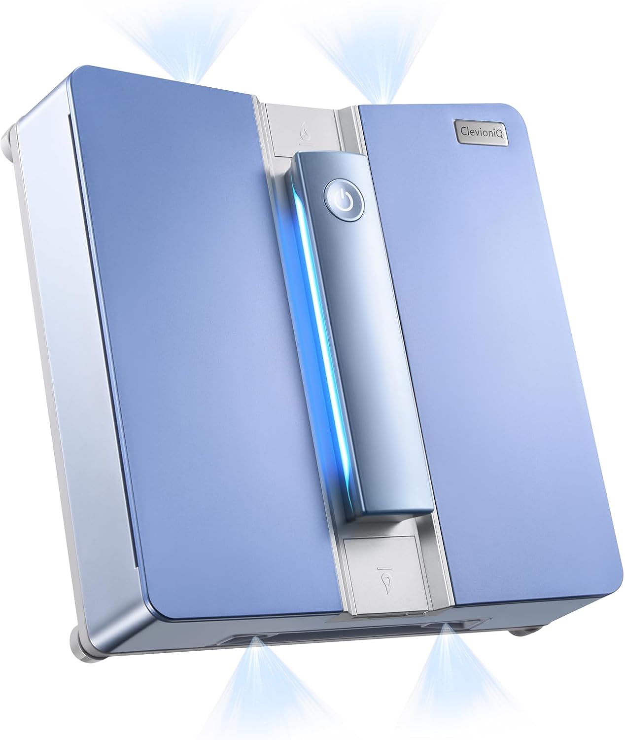 ClevioniQ X9 Pro Elektrischer Fensterputzer – Intelligenter Fensterputzroboter mit 4-Wege-Sprühfunktion, Präziser Navigation, Randerkennung, LED-Status, Leisem Betrieb & Deutscher Sprachausgabe