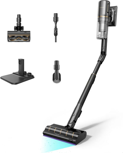 dreame V20 Pro-A Kabelloser Staubsauger, Kantenreinigung 0 mm, ohne Verheddern, für Hartböden und Teppiche, 210 AW Saugkraft, 90 Min. maximale Laufzeit, Filterung 99,99%, entfernt Tierhaare