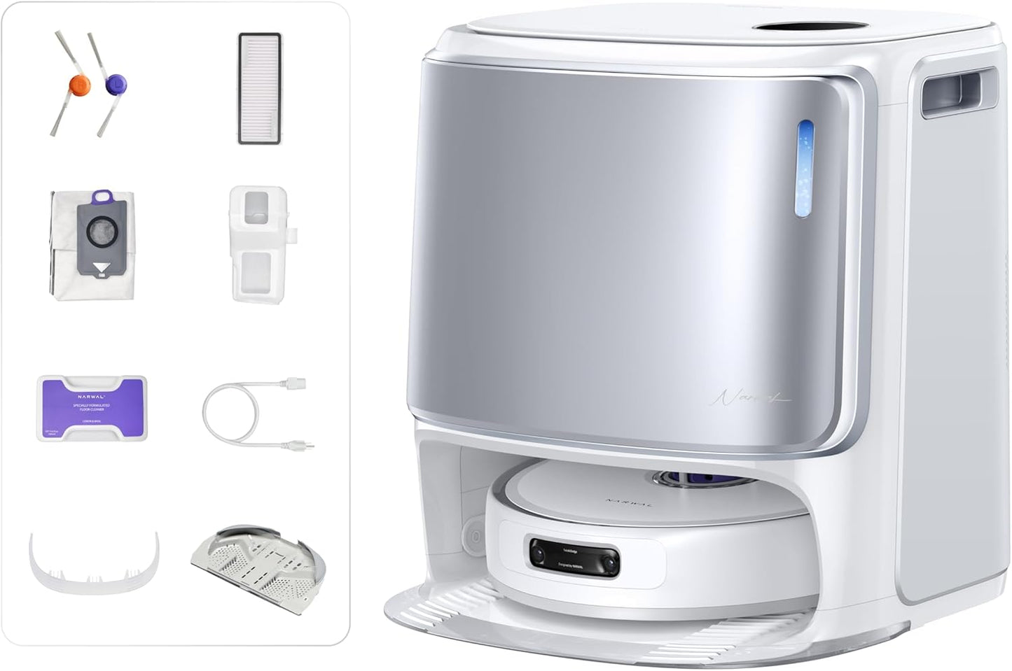 NARWAL Freo Z10 Ultra Saugroboter mit Wischfunktion, 18.000 Pa Saugleistung, dynamische Moppausdehnung, Tangle-Free System, intelligente Nass-Trocken-Reinigung, All-in-One-Basisstation