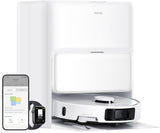 Mova P50 Pro Ultra Staubsaugerroboter mit Mopp, 19.000 Pa, 75℃ Selbstreinigender Heißwasser-Mopp mit Auszug Seitenbürste, LDS-Navigation,+RGB AI+LED-Hindernisvermeidung, Auto-Entleerung/Nachfüllen