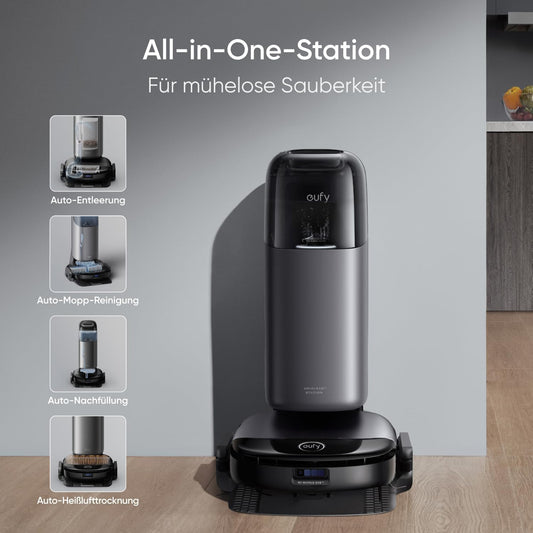 eufy L60 Saugroboter, Ultra Starke 5.000Pa Saugkraft, Staubsauger Roboter mit iPath Laser-Navigation, für gründliche Bodenreinigung, App-Steuerung, ideal für Haare, Teppiche, Hartböden