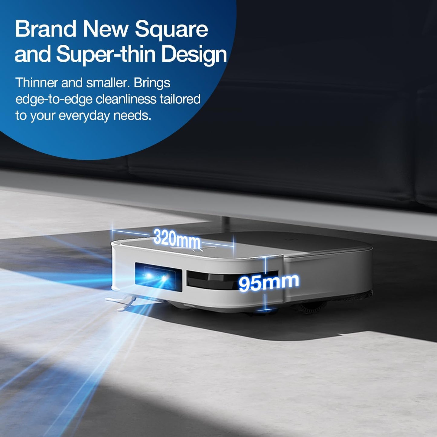 ECOVACS DEEBOT X8 PRO Omni Saugroboter mit Wischfunktion, OZMO Roller mit kontinuierliches Wischen & Selbstreinigung, 18.000 Pa, 12-in-1 Station, 40–75 °C Heißwasser-Moppreinigung, YIKO-GPT