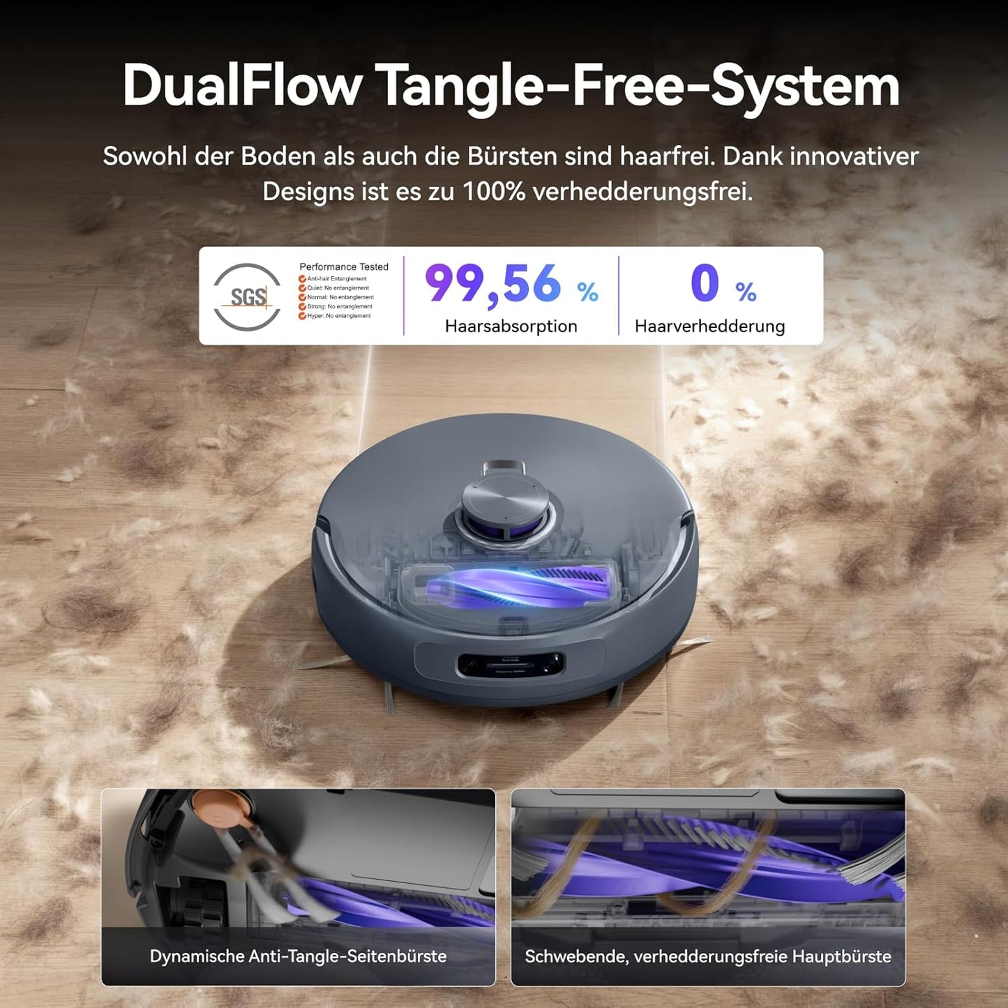 NARWAL Freo Z10 Ultra Saugroboter mit Wischfunktion, 18.000 Pa Saugleistung, dynamische Moppausdehnung, Tangle-Free System, intelligente Nass-Trocken-Reinigung, All-in-One-Basisstation