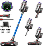 Avalsor Akku Staubsauger 48000Pa/580W/65Min, 1,8L Staubsauger Kabellos mit Staubabstreif-Funktion, Anti-Tangle-Bürste, 8-Fach-Filtration Akkustaubsauger Selbststehend für Teppiche/Tierhaare/Hartböden