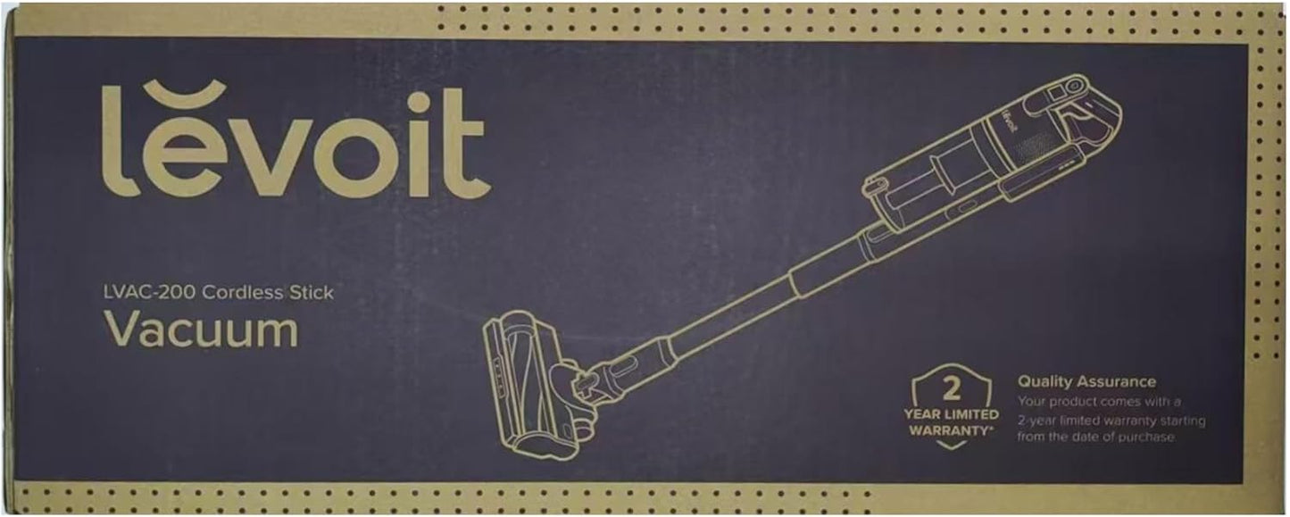 Levoit - Akku Staubsauger - Laufzeit für 75㎡ - Staubsauger Kabellos - 4-in-1 Vacuum Cleaner - 99,9 Prozent Filterleistung - Anti Tangle -Für Tierhaare/Teppiche/Hartböden/Auto - LVAC-200