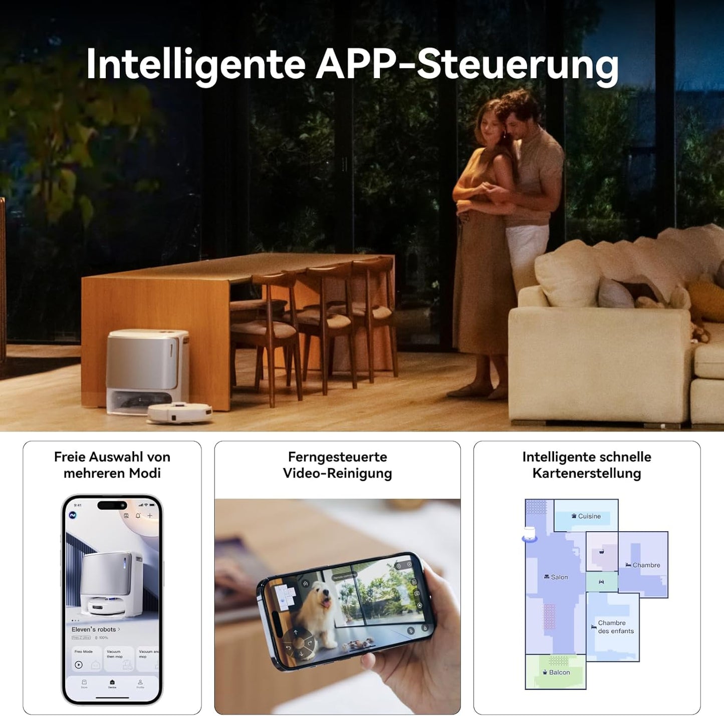 NARWAL Freo Z10 Ultra Saugroboter mit Wischfunktion, 18.000 Pa Saugleistung, dynamische Moppausdehnung, Tangle-Free System, intelligente Nass-Trocken-Reinigung, All-in-One-Basisstation