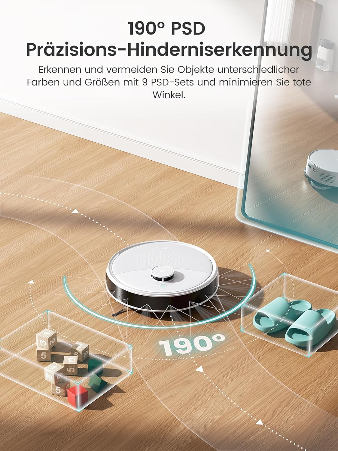 LEFANT M3 Gen2 Saugroboter mit Wischfunktion, 12000 Pa Saugleistung, Automatische Staubentleerung, LiDAR Navigation, Teppicherkennung, Freemove 3.0 App & Sprachsteuerung, 8 Wochen Hands-Free Reinigung