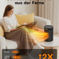 QEXREED Heizlüfter, 1500W, PTC Heizlüfter Energiesparend mit ECO Modus, 4 Heizmodi, Breeze Modus, Thermostat, 24H Timer, Fernbedienung, Überhitzungs- & Kippschutz, Tragbar & Leise, für Zuhause, Büro