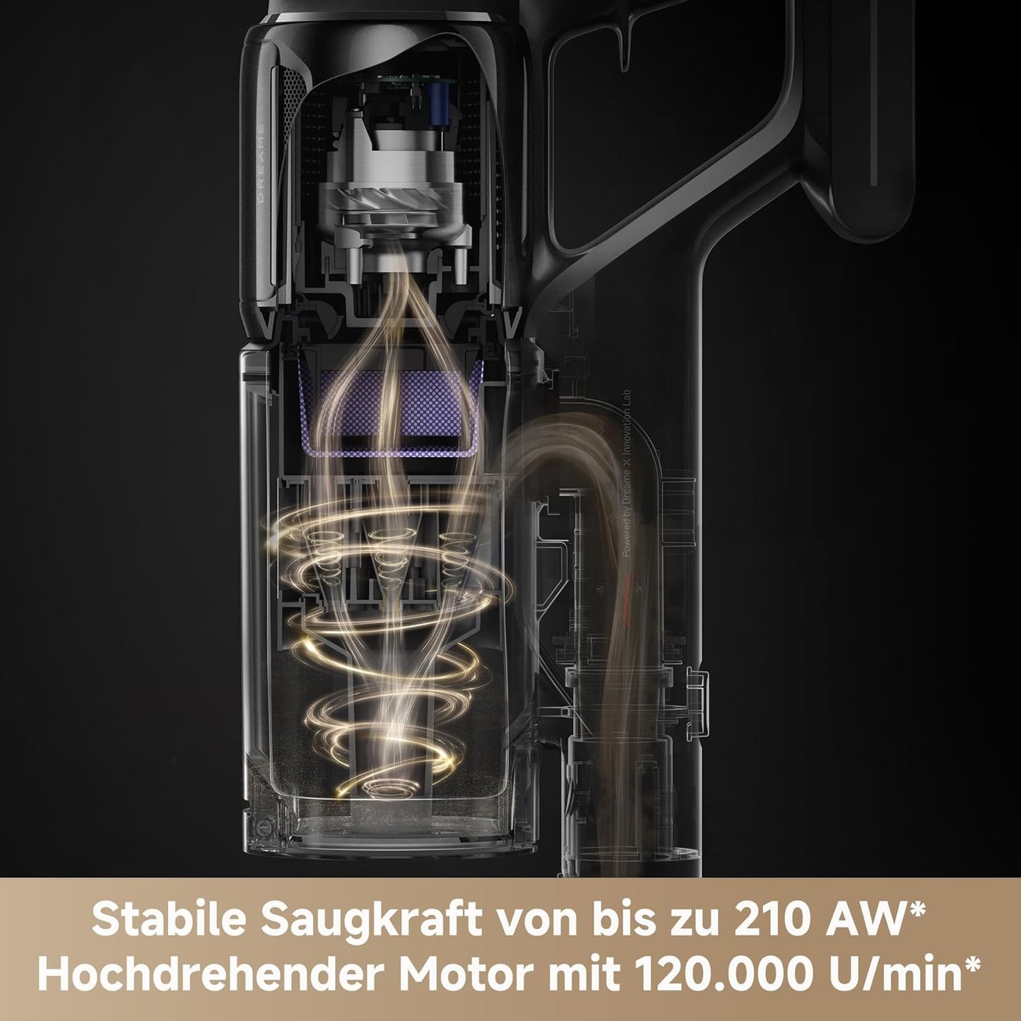 dreame Z30 Kabelloser Bodenstaubsauger, 310 AW Saugkraft, 90 min Max Reinigungszeit, Dust-Reveal-Technologie, Tierhaar-Entfernungswerkzeug, Multi-Flächen-Saugkraft, Schmutzerkennung