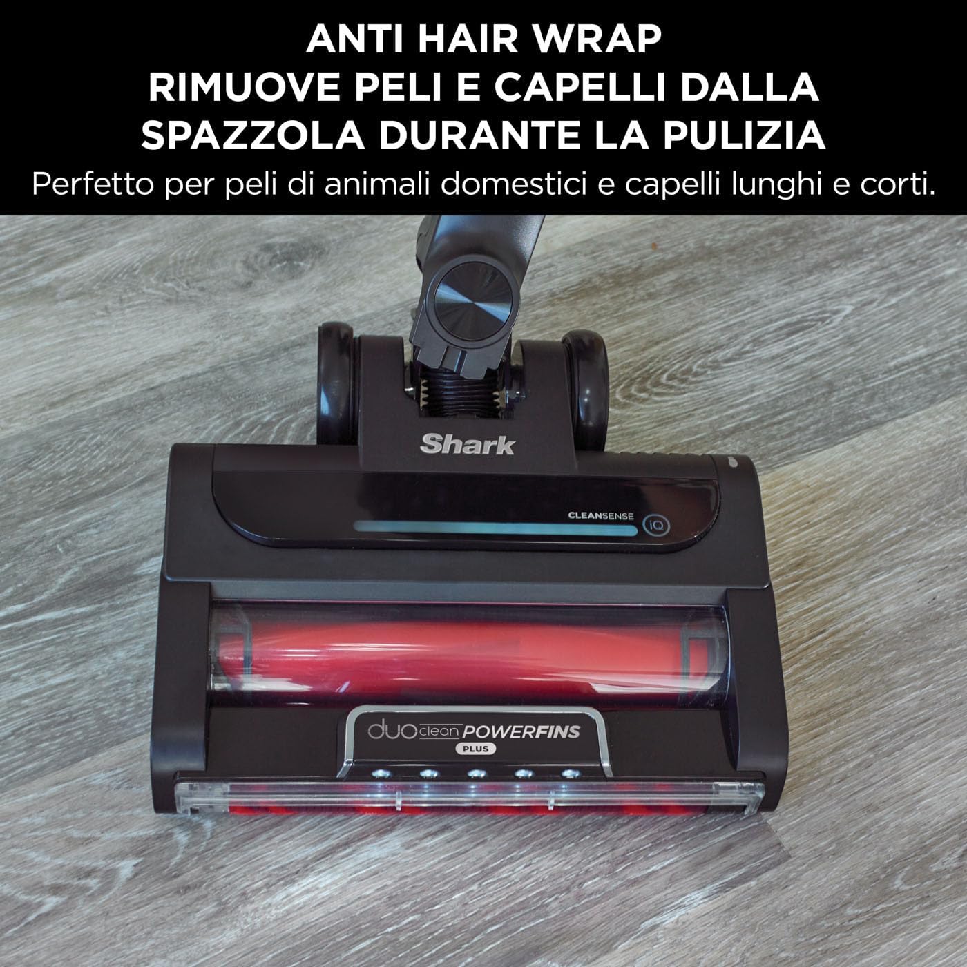 Shark PowerPro Akku-Staubsauger freistehend, bis 50 Min. Laufzeit, kabellos, beutellos, für Tierhaare, Allergiker, Teppich und Hartböden, mit LED-Licht und Knickgelenk-Rohr, Navyblau, IZ380EU