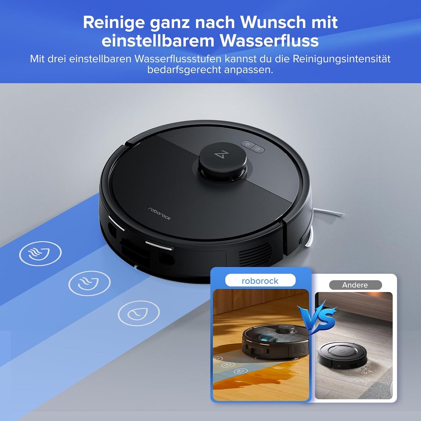 roborock Q7 L5+ Set Saugroboter mit Automatischer Staubentleerung, Dual Anti-Tangle System, 8.000 Pa Saugkraft, Elektronischer Wassertank, LiDAR-Navigation, Ideal für Teppiche und Tierhaar(Weiß)