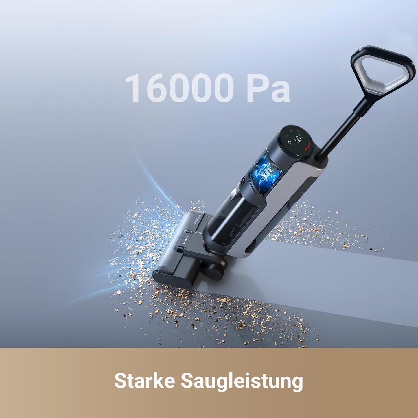 dreame H12 Pro Ultra Nass- und Trockensauger, Bürstenreinigung 60 °C, 30 Min. Heißlufttrocknung, Selbstreinigung mit festem Schaber, 16 kPa Saugkraft, Doppel-Kantenreinigung, intell. Erkenn. & Anpass