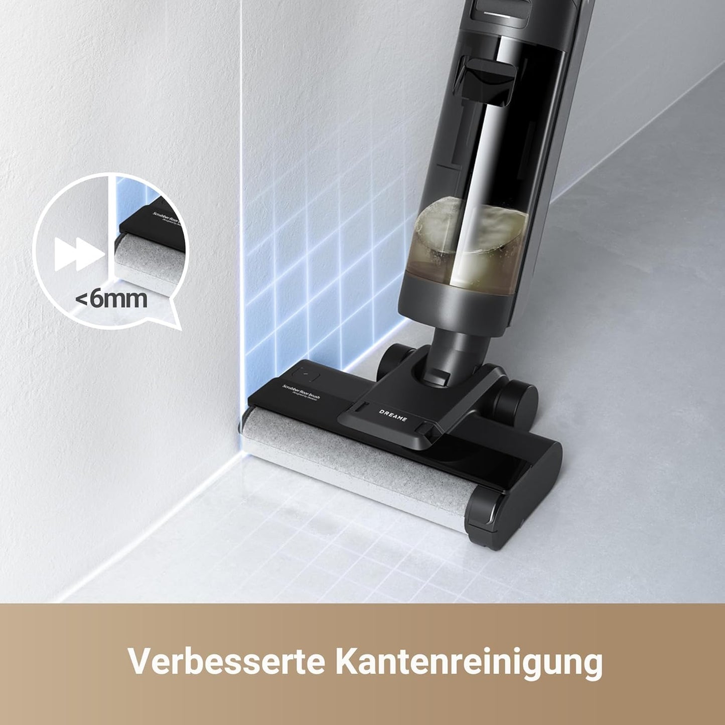 dreame H12 Pro Ultra Nass- und Trockensauger, Bürstenreinigung 60 °C, 30 Min. Heißlufttrocknung, Selbstreinigung mit festem Schaber, 16 kPa Saugkraft, Doppel-Kantenreinigung, intell. Erkenn. & Anpass