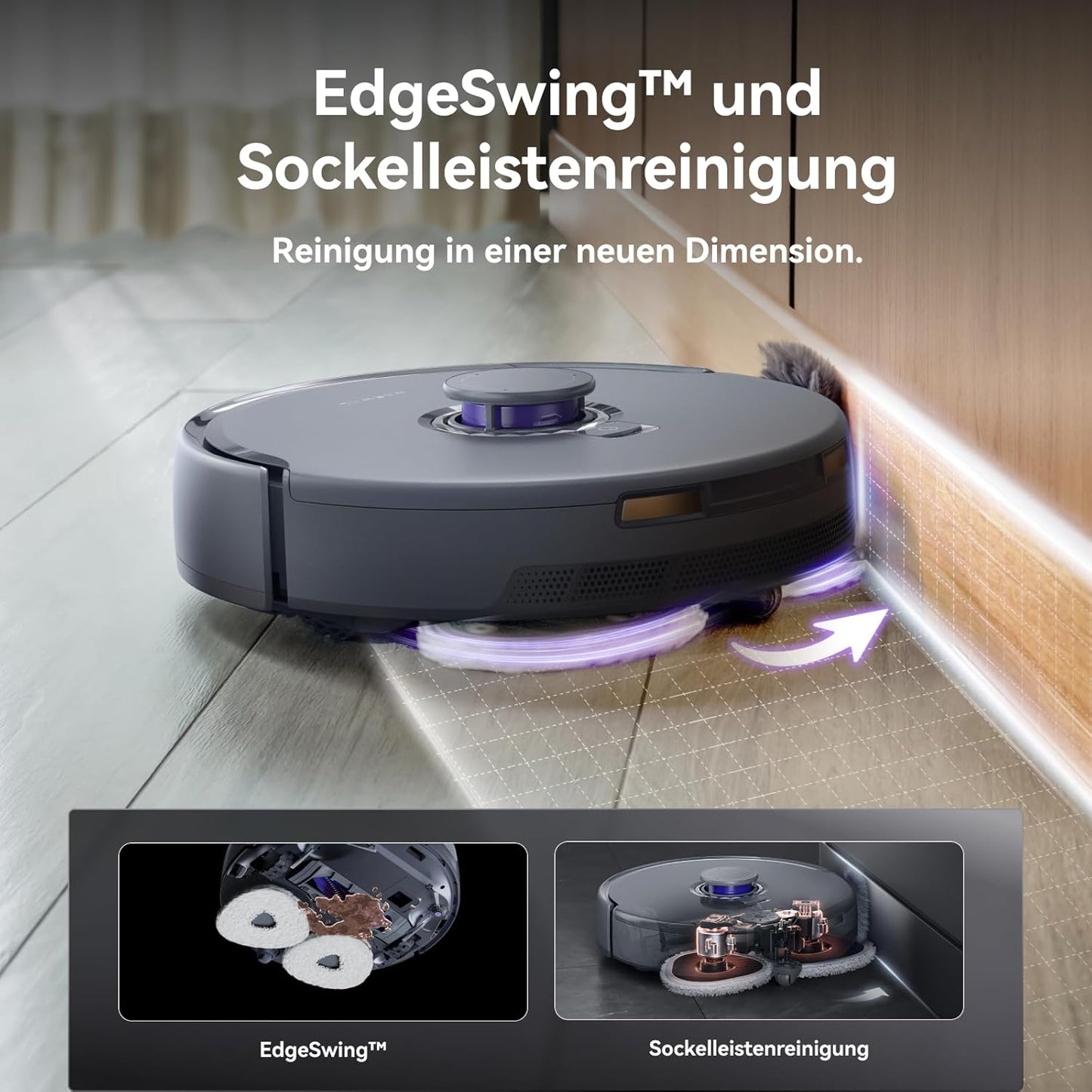 NARWAL Freo Z10 Ultra Saugroboter mit Wischfunktion, 18.000 Pa Saugleistung, dynamische Moppausdehnung, Tangle-Free System, intelligente Nass-Trocken-Reinigung, All-in-One-Basisstation