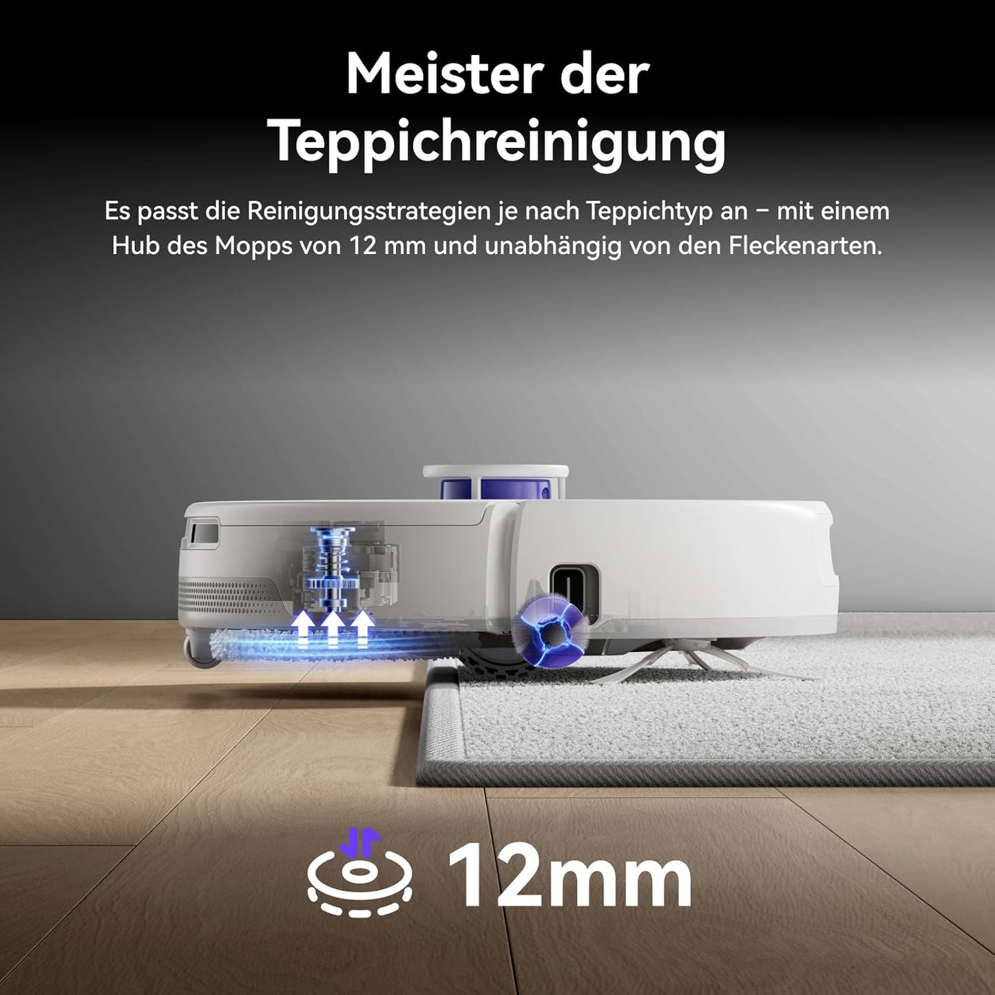 NARWAL Freo Z10 Ultra Saugroboter mit Wischfunktion, 18.000 Pa Saugleistung, dynamische Moppausdehnung, Tangle-Free System, intelligente Nass-Trocken-Reinigung, All-in-One-Basisstation